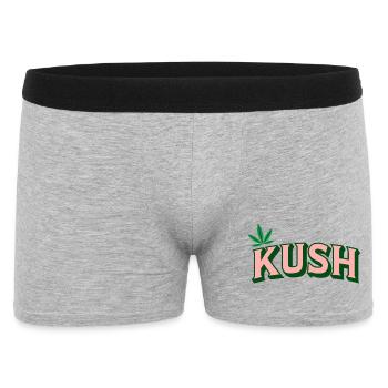 KUSH Retro Leaf - Men's Boxer Shorts - heather grey - Front