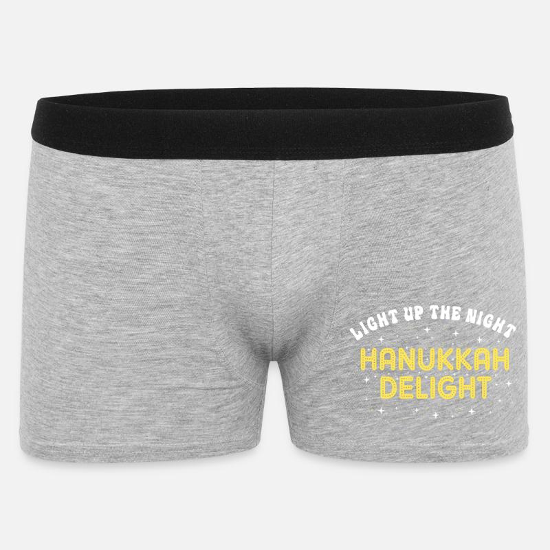 Hanoukka Hanoukka Hanoucca - Boxer Homme - gris chiné