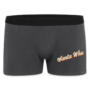 Santa Who Christmas Design - Men's Boxer Shorts - charcoal grey - Front
