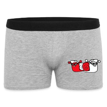 2 Snail Sunglasses Team Friends Cool Crew - Men's Boxer Shorts - heather grey - Front