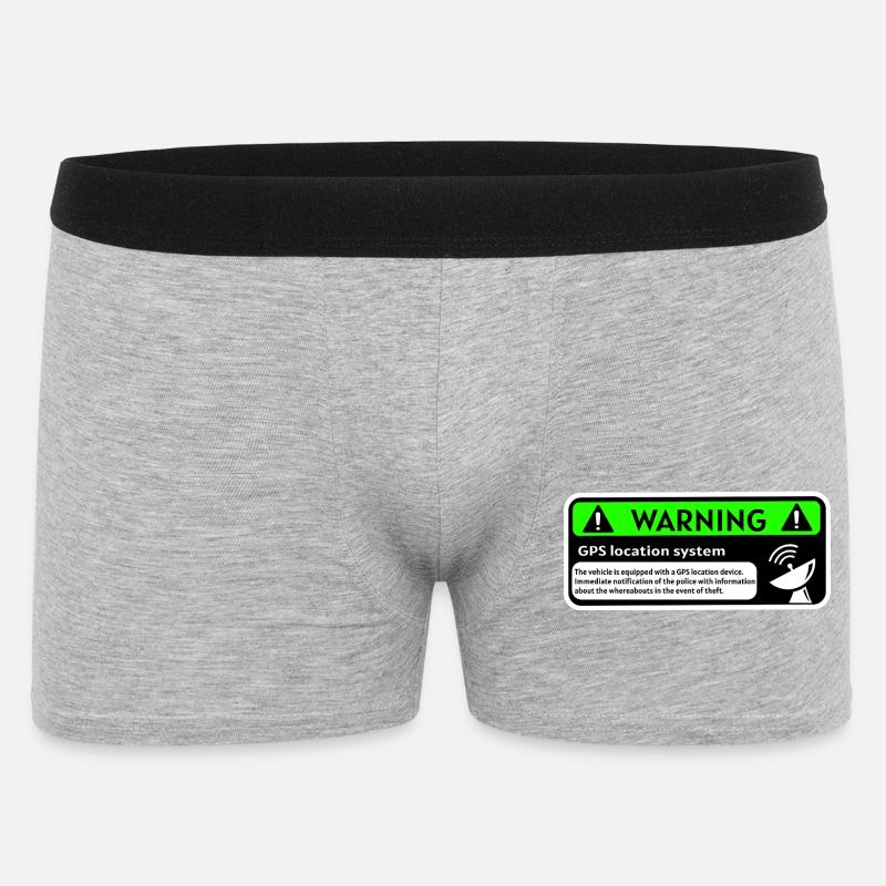 GPS-Tracker - Männer Boxer Shorts - Grau meliert