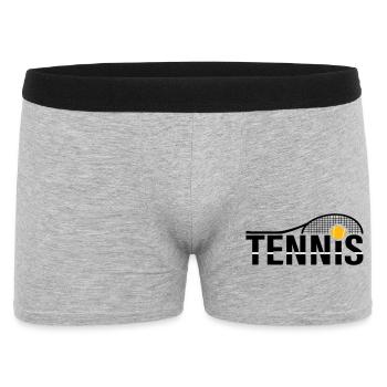 Logo tennis - Boxer Homme - gris chiné - Devant