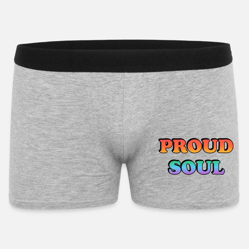 Proud Soul Gradient Typography - Men's Boxer Shorts - heather grey