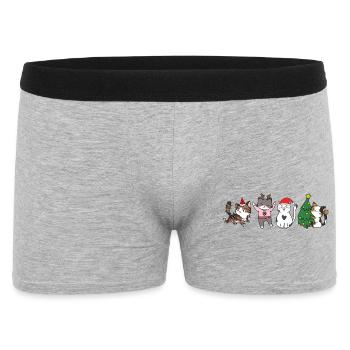 Chat à Noël - Boxer Homme - gris chiné - Devant