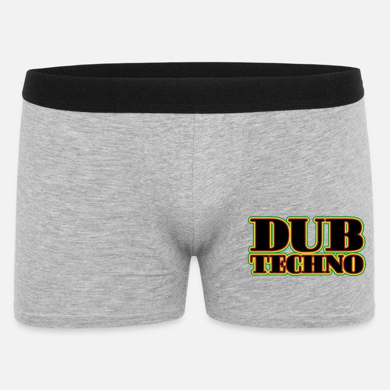 Dub Techno Neon Retro - Männer Boxer Shorts - Grau meliert