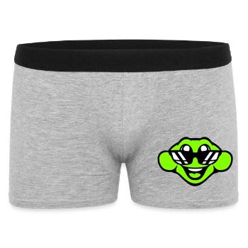 grenouille crapaud cool lunettes de soleil rire heureux mignon - Boxer Homme - gris chiné - Devant