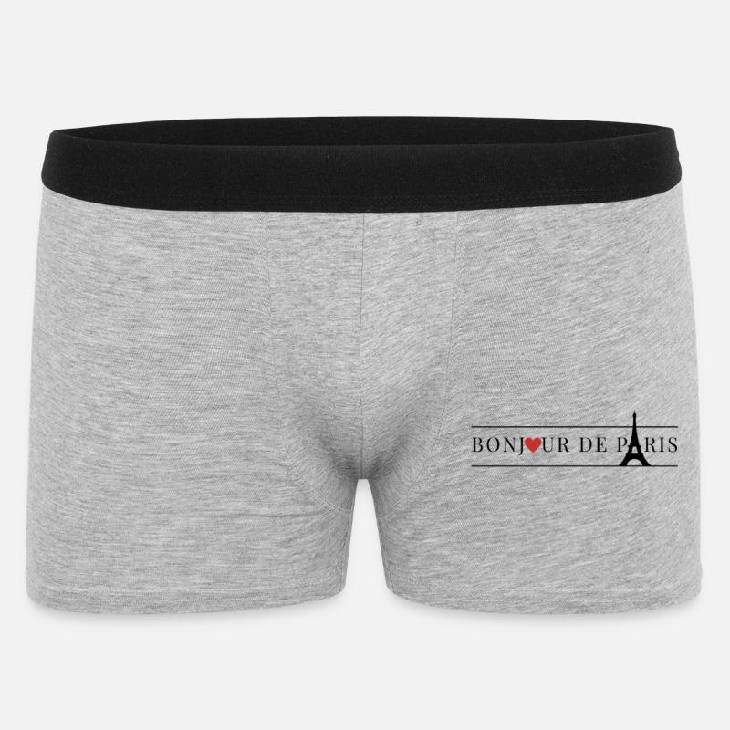 Paris Frankreich Eiffelturm - Männer Boxer Shorts - Grau meliert