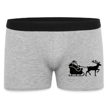 Santa Sleigh Silhouette - Men's Boxer Shorts - heather grey - Front