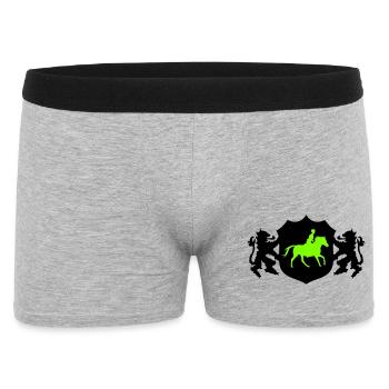 Armoiries du cavalier de chevaux - Boxer Homme - gris chiné - Devant