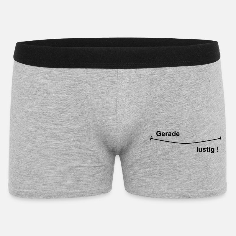 Gerade lustig - Männer Boxer Shorts - Grau meliert