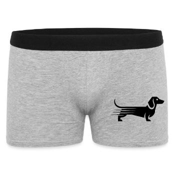 Dachshund - Cool Pet Logo - Men's Boxer Shorts - heather grey - Front
