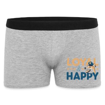 Loyal & Happy Graphic - Boxer Homme - gris chiné - Devant