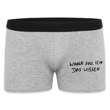 Où devrais-je savoir Graffiti - Boxer Homme - gris chiné - Devant