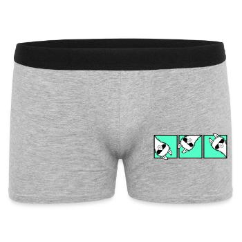 Lama Cool Looking Sunglasses Trio Friends Team - Men's Boxer Shorts - heather grey - Front