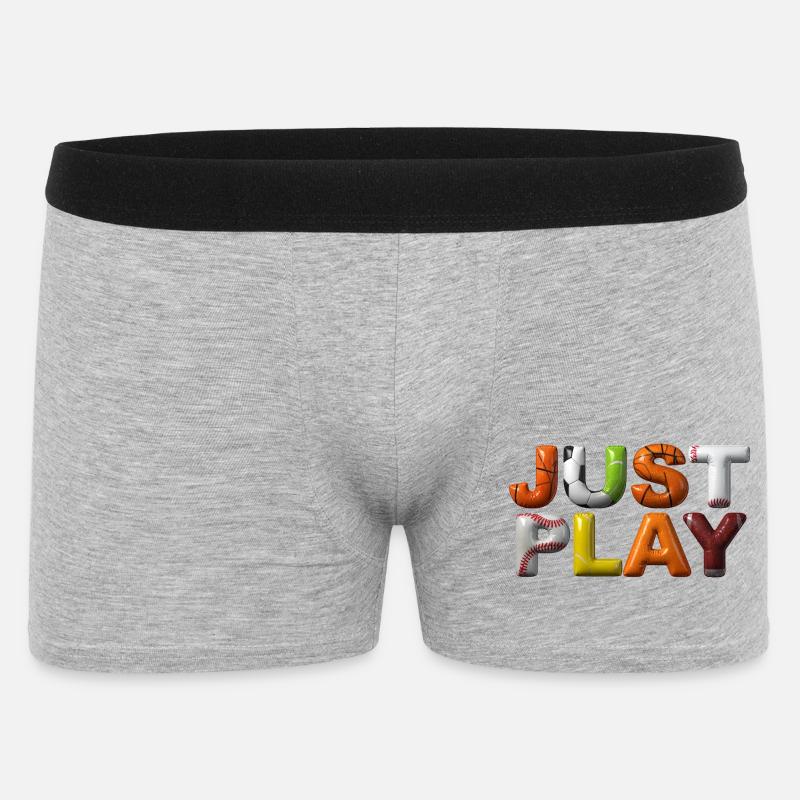 Just play. Don’t overthink it. - Männer Boxer Shorts - Grau meliert
