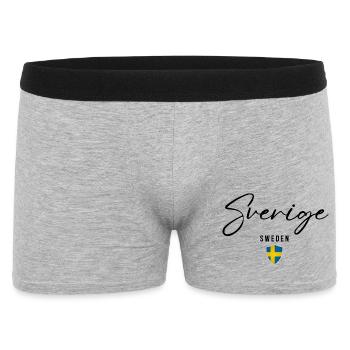 Schwedischer Stolz, hergestellt in Schweden - Männer Boxer Shorts - Grau meliert - Vorne