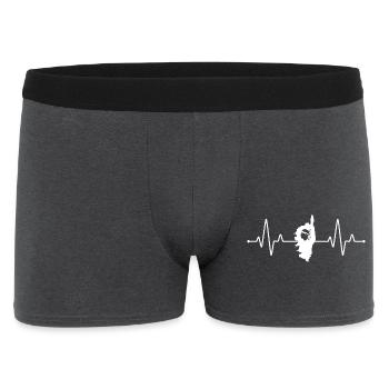 Heart Rhythm ECG Corsican Pride Moor's Head - Men's Boxer Shorts - charcoal grey - Front