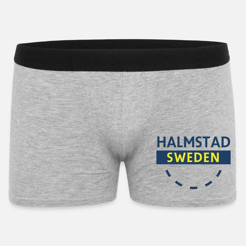 Halmstad Schweden Sign Arc - Männer Boxer Shorts - Grau meliert