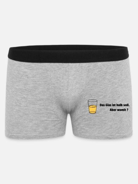 Glass half full Realist - Men's Boxer Shorts - heather grey