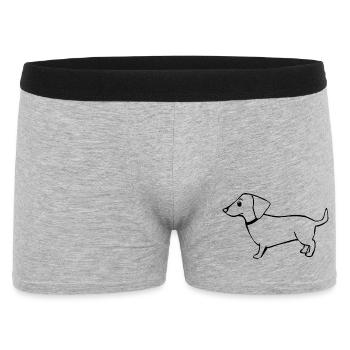 dachshund - Men's Boxer Shorts - heather grey - Front