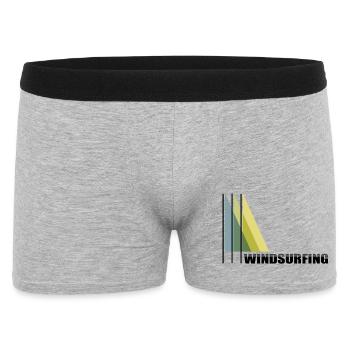 Windsurfing lettering with graphics - Men's Boxer Shorts - heather grey - Front