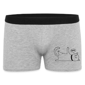 Chat paresseux Chat Lat Lover Propriétaire de chat disant - Boxer Homme - gris chiné - Devant