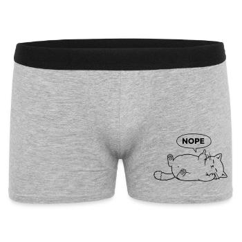 Chat non | Déclaration sarcastique de chat - Boxer Homme - gris chiné - Devant