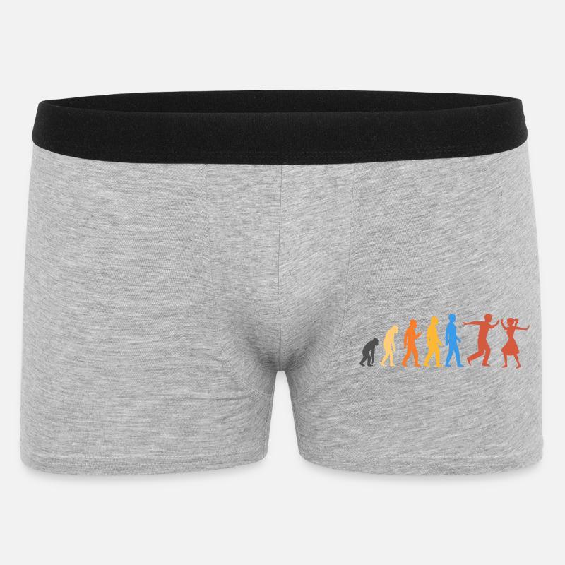 Swing-Tanz - Die höchste Stufe der Evolution - Männer Boxer Shorts - Grau meliert