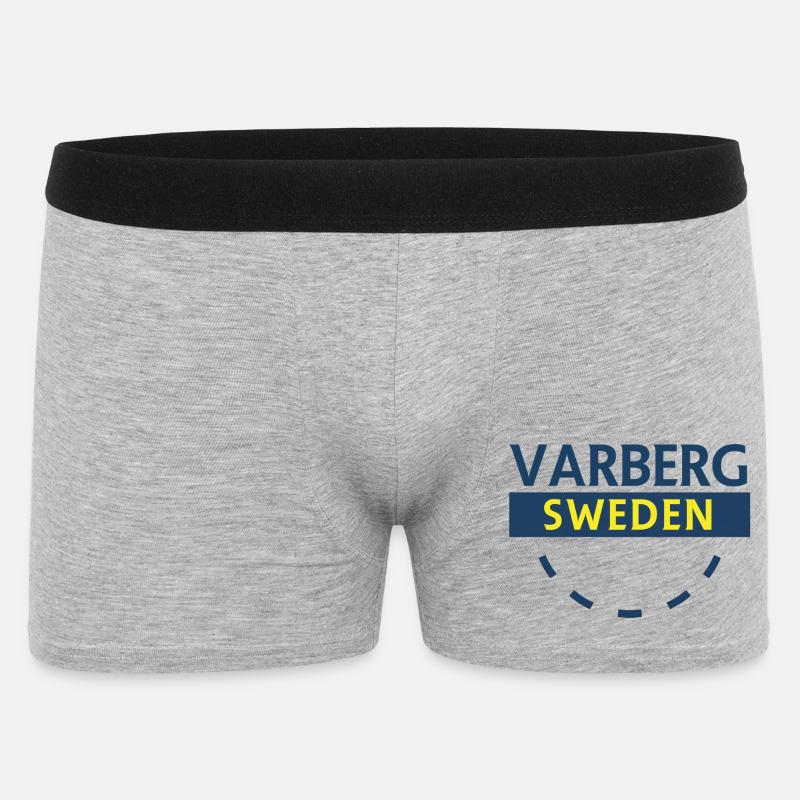 Varberg Schweden Emblem - Männer Boxer Shorts - Grau meliert