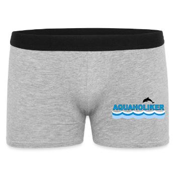 AQUAHOLIC - Men's Boxer Shorts - heather grey - Front