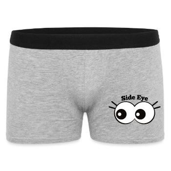 Side Eye Cartoon Eye Joke - Men's Boxer Shorts - heather grey - Front