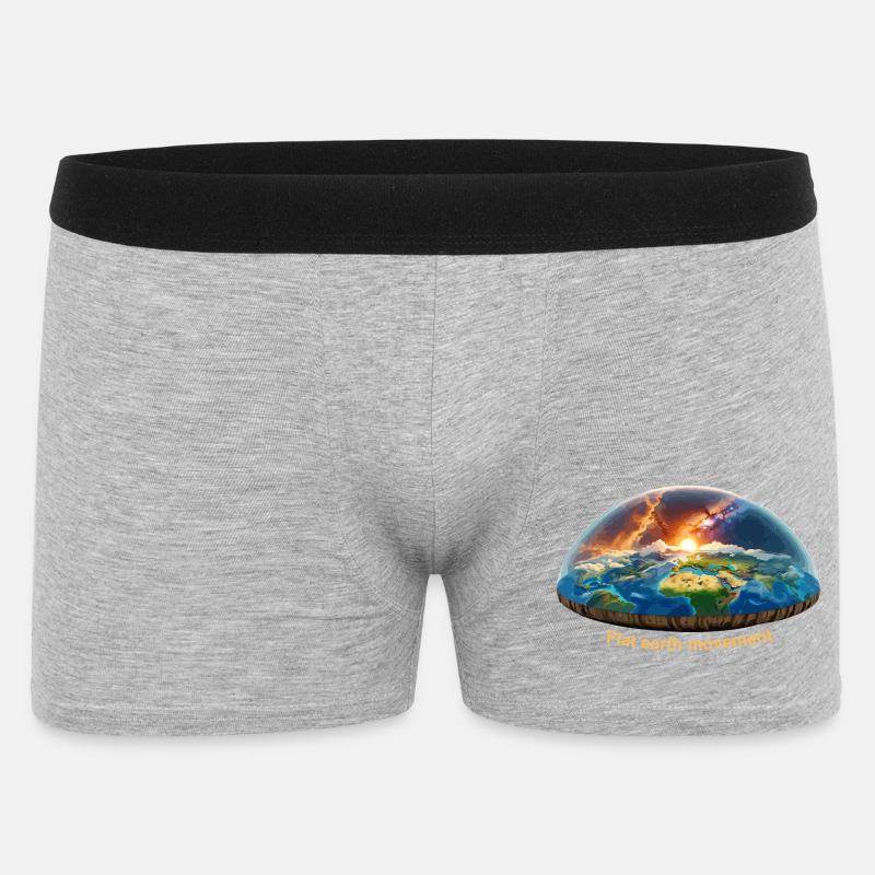 Bewegung der flachen Erde - Männer Boxer Shorts - Grau meliert
