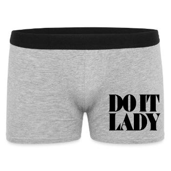 Do It Lady - black - Men's Boxer Shorts - heather grey - Front