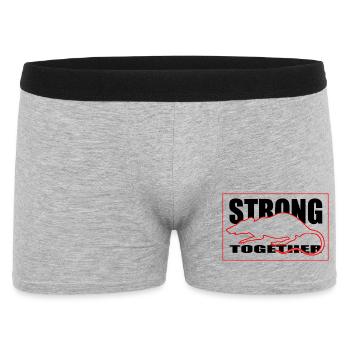 Unity Rodent Silhouette Graphic Tee Red and Black - Men's Boxer Shorts - heather grey - Front