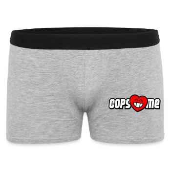 Cops love me (colors can be changed) - Men's Boxer Shorts - heather grey - Front