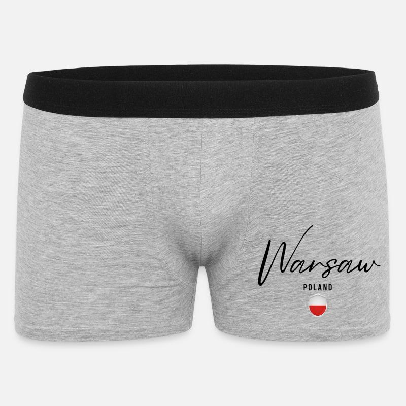 Conception élégante Varsovie, Varsovie Pologne - Boxer Homme - gris chiné
