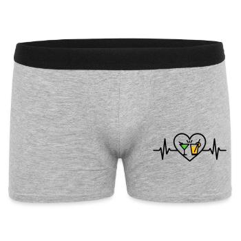 Cocktails Coeur Fête d’été Vacances - Boxer Homme - gris chiné - Devant