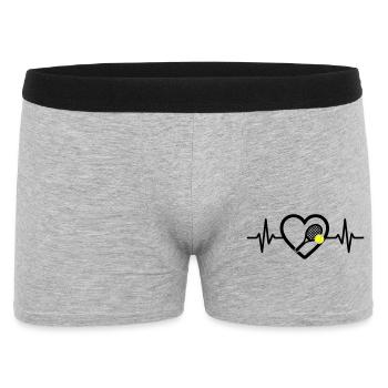 Tennis Heart Racket Ball Sports Passion - Men's Boxer Shorts - heather grey - Front