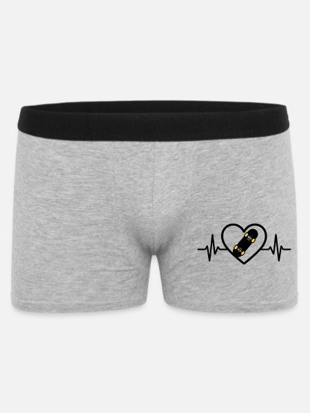 Skateboard Heart Sport Urban Passion - Men's Boxer Shorts - heather grey