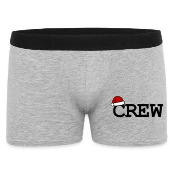Weihnachts Crew Weihnachtsmütze - Männer Boxer Shorts - Grau meliert - Vorne