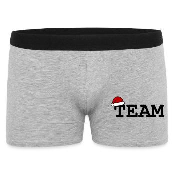 Team Christmas Christmas Hat - Men's Boxer Shorts - heather grey - Front