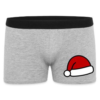 Chapeau du Père Noël - Boxer Homme - gris chiné - Devant