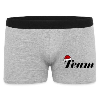 Team Christmas Christmas Hat - Men's Boxer Shorts - heather grey - Front