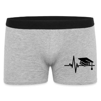 Ligne ECG avec capuchon d’extrémité – Motif de graduation - Boxer Homme - gris chiné - Devant