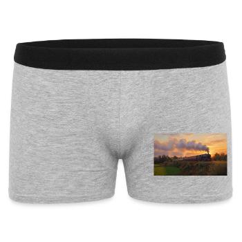 Sunset Steam Train - Men's Boxer Shorts - heather grey - Front