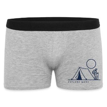 Explore more - Men's Boxer Shorts - heather grey - Front