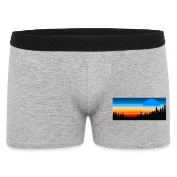 Forest sunset in colorful streaks - Men's Boxer Shorts - heather grey - Front