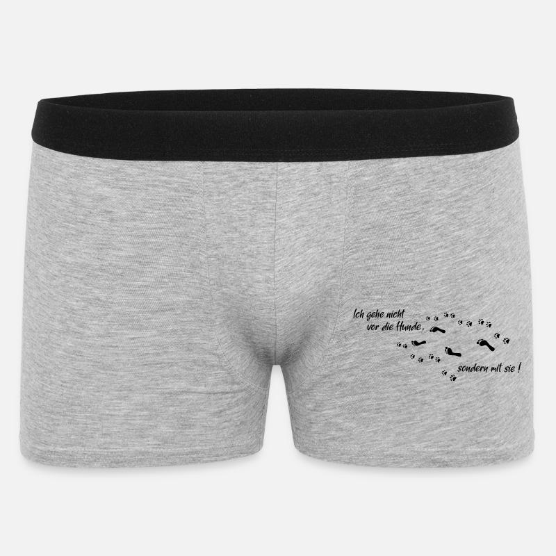 mit die Hunde - Männer Boxer Shorts - Grau meliert