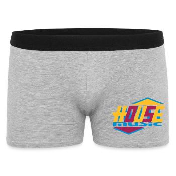 Design typographique stylé de house music - Boxer Homme - gris chiné - Devant