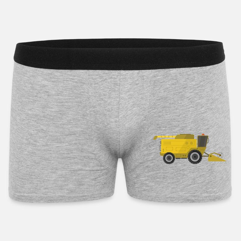 Moissonneuse-batteuse - Boxer Homme - gris chiné